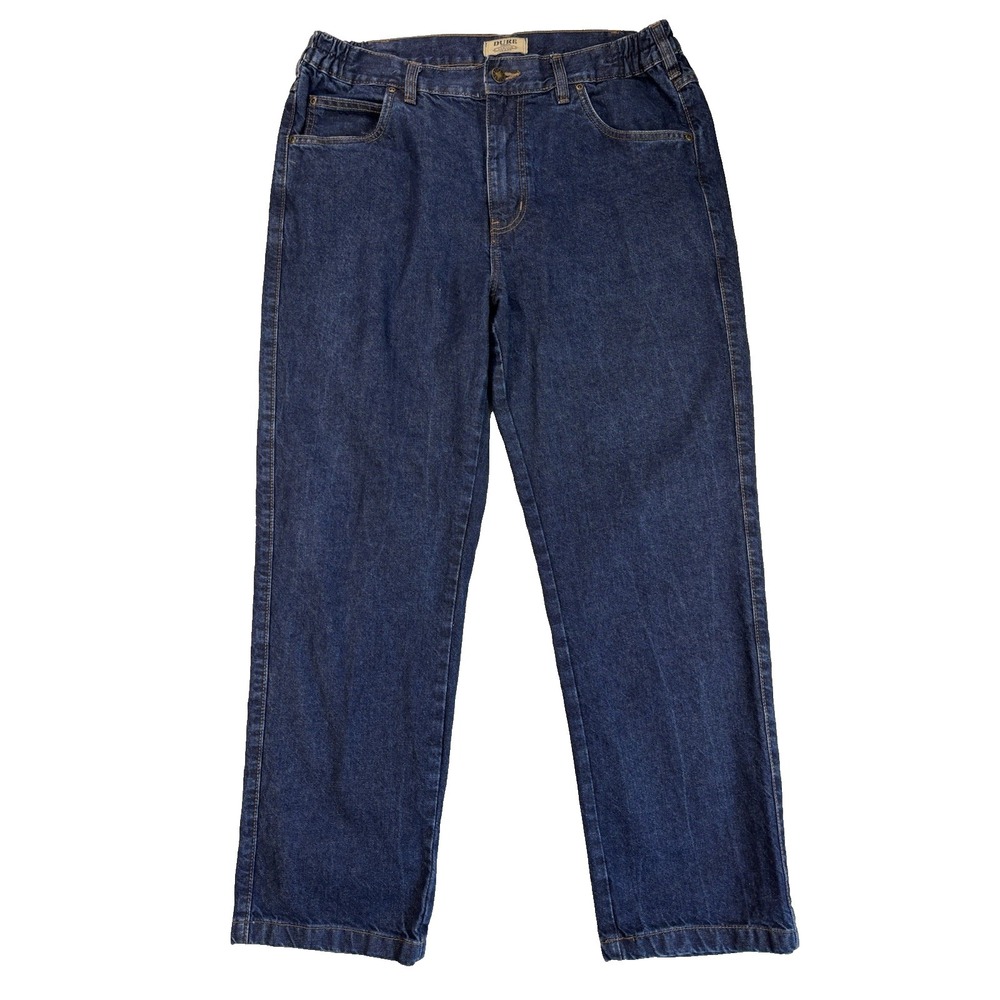 Duke Haband Classic Blue Jeans Men's 36/M Straight Leg Stretch Everyday Casual